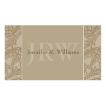 Classy Monogram Latte Business Card