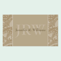 Classy Monogram Latte Business Card business cards