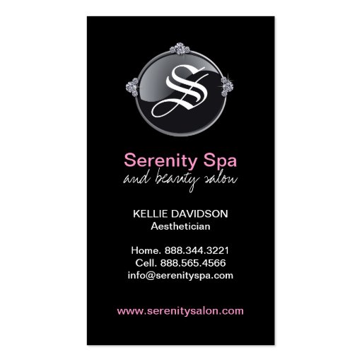 Classy  Monogram - Spa and Salon Business Card (front side)