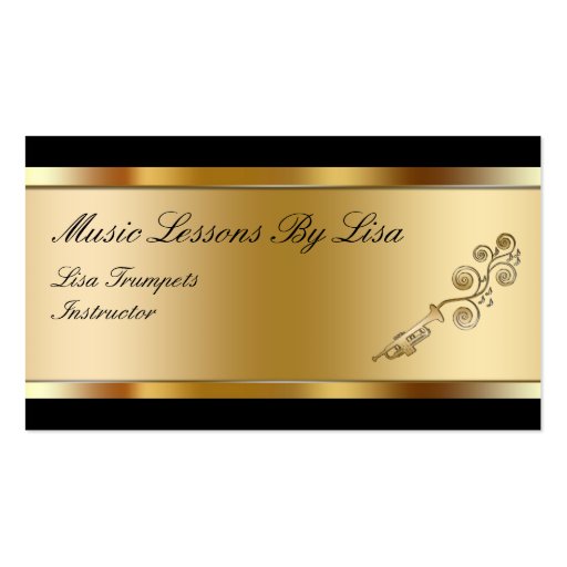 Classy Music Lessons Business Cards : Zazzle