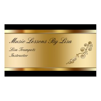 Classy Music Lessons Business Cards