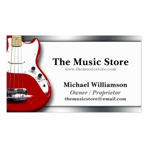 Classy Music Store Business Cards