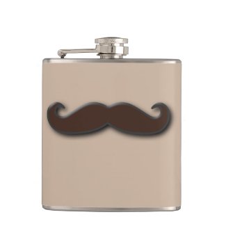 classy mustache flask