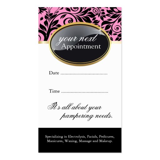Classy Nail Salon and Aesthetics Business Cards (back side)
