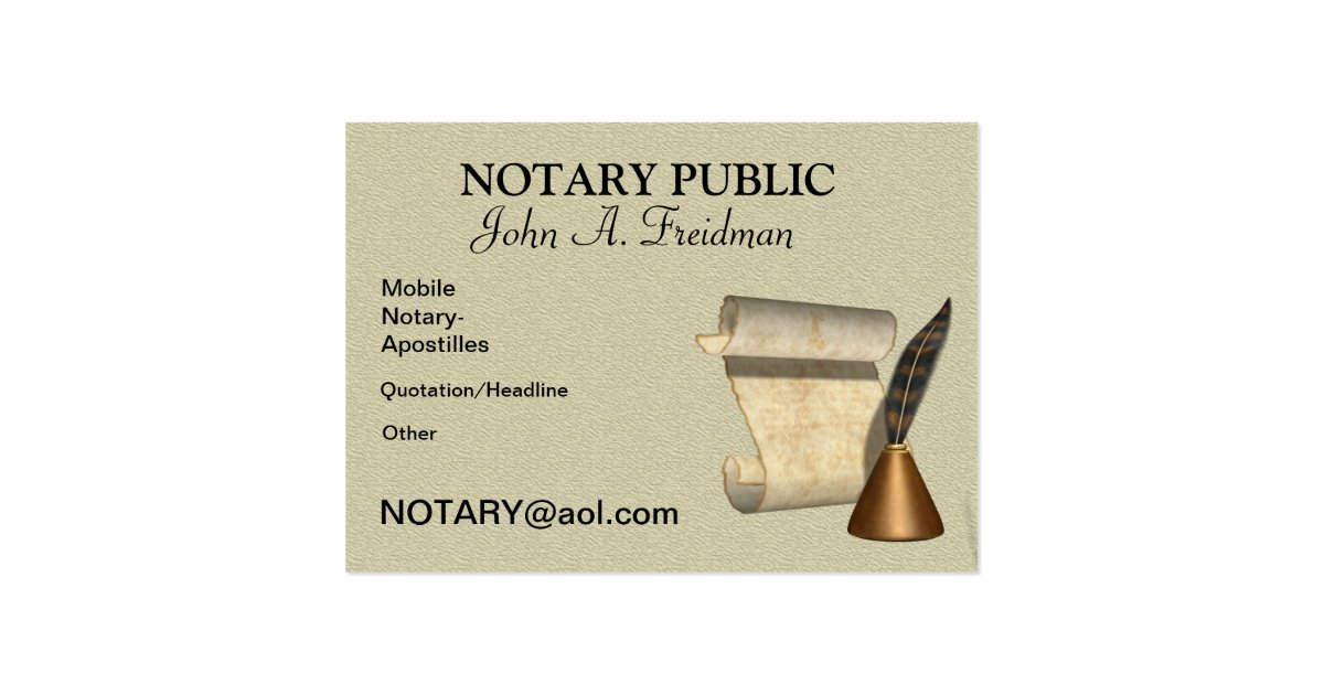 CLASSY NOTARY PUBLIC Business Card Zazzle