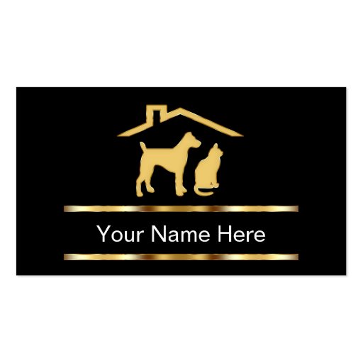 Classy Pet Care Business Cards (front side)