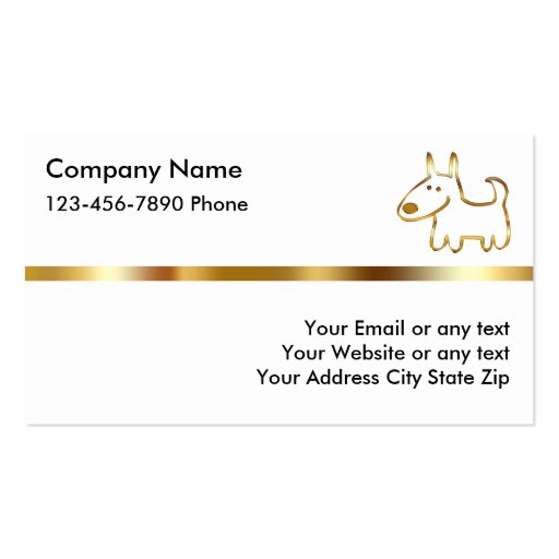 Classy Pet Service Business Cards (back side)