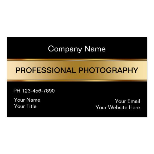 Classy Photographer Business Cards (front side)