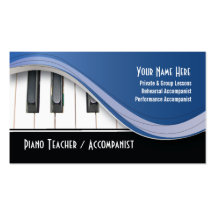 Classy Piano Teacher Business Card