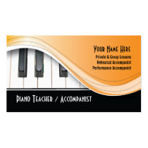Classy Piano Teacher Business Card business cards