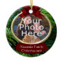 Classy Pine Custom Photo Christmas Ornament
