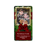 Classy Pine Photo Christmas Address Label labels