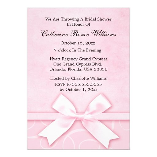Classy Pink Bridal Shower Invitation