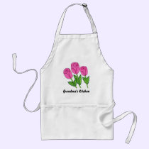 Classy Pink  Rose Design aprons