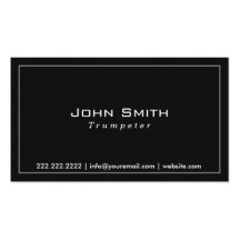 Classy Plain Dark Trumpeter Business Card