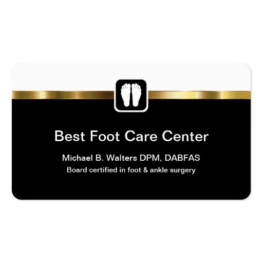 Classy Podiatry Foot Care Business Cards Zazzle