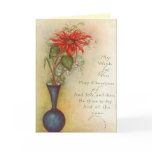 Classy Poinsettia Christmas Card