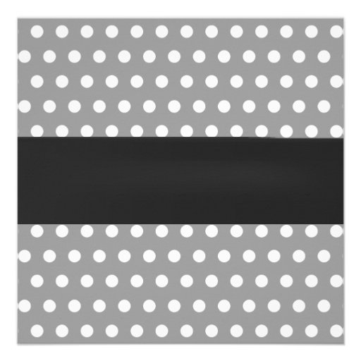 Classy Polka Dots Mustache Little Man Baby Shower Custom Announcement