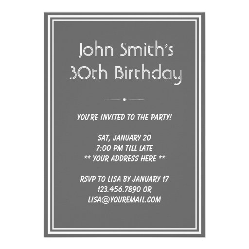 Classy Pug & WIne Birthday Party Invitation
