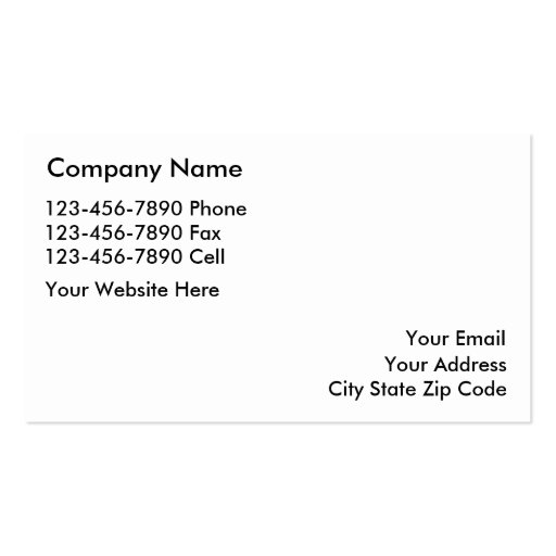 Classy Real Estate Business Cards (back side)