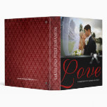 Classy Red and Black Wedding Photo Album Vinyl Binders