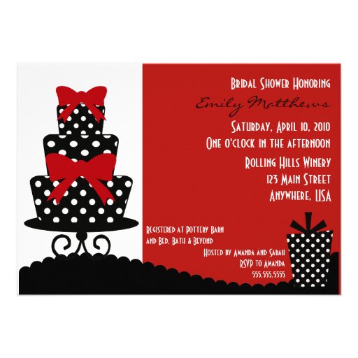 Classy Red & Black Invitation