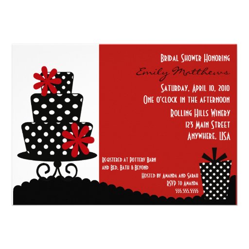 Classy Red & Black Invitation