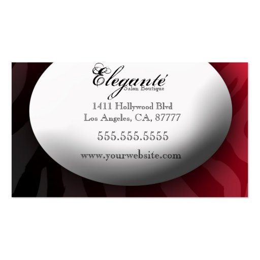 Classy red design business card templates (back side)