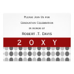 classy red Graduation party Invitation invitations