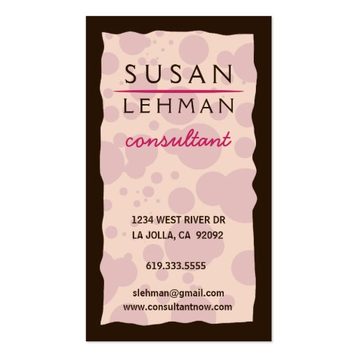 Classy Ripped Edge Business Card (front side)