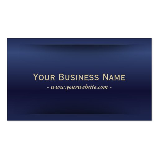 Classy Royal Blue Business Card (front side)