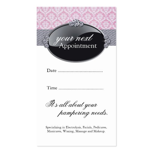 Classy Salon and Spa Business Cards (back side)