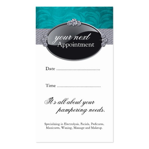 Classy Salon and Spa Business Cards (back side)