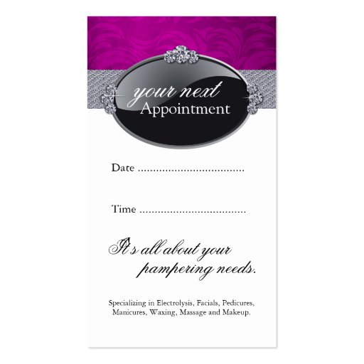Classy Salon and Spa Business Cards (back side)