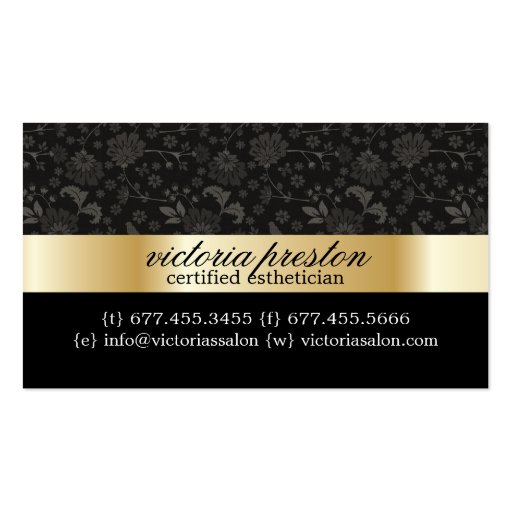 Classy Salon Business Card (back side)