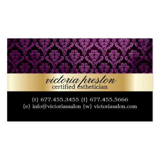 Classy Salon Business Card (back side)