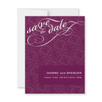 CLASSY SAVE THE DATE :: fancy text 6A invitations by edgeplus CLASSY SAVE THE DATE :: fancy text 6A invitations