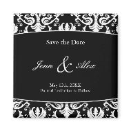 Classy Save the Date Wedding Magnet magnet