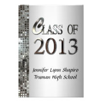 Classy Silver 2013 Graduation Invitations