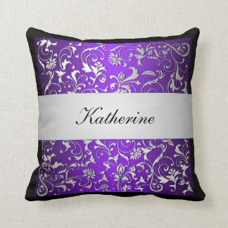 Purple And Silver Pillows - Decorative & Throw Pillows Zazzle