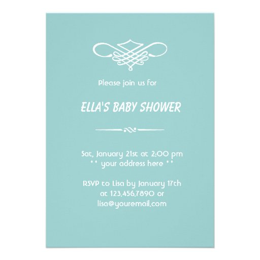 Classy Starfish Baby Shower Invitation