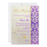 Classy + Stylish Damask Bat Mitzvah/Lavender Blue Personalized Announcements