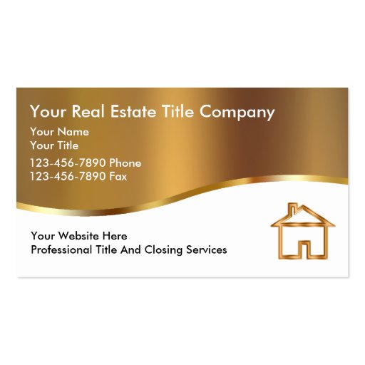 Classy Title Company Business Cards (front side)