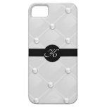 Classy Tufted Pearl Monogram Iphone 5 Cover