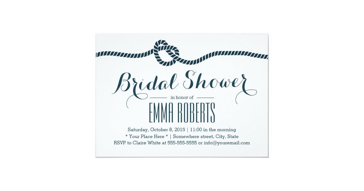 Classy Tying the Knot Bridal Shower Invitations Zazzle