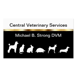Classy Veterinarian Business Cards