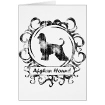 Classy Weathered Afghan Hound Greeting Cards