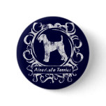 Classy Weathered Airedale Terrier Pin