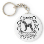 Classy Weathered Airedale Terrier Key Chain