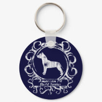 Classy Weathered American Pit Bull Terrier keychains